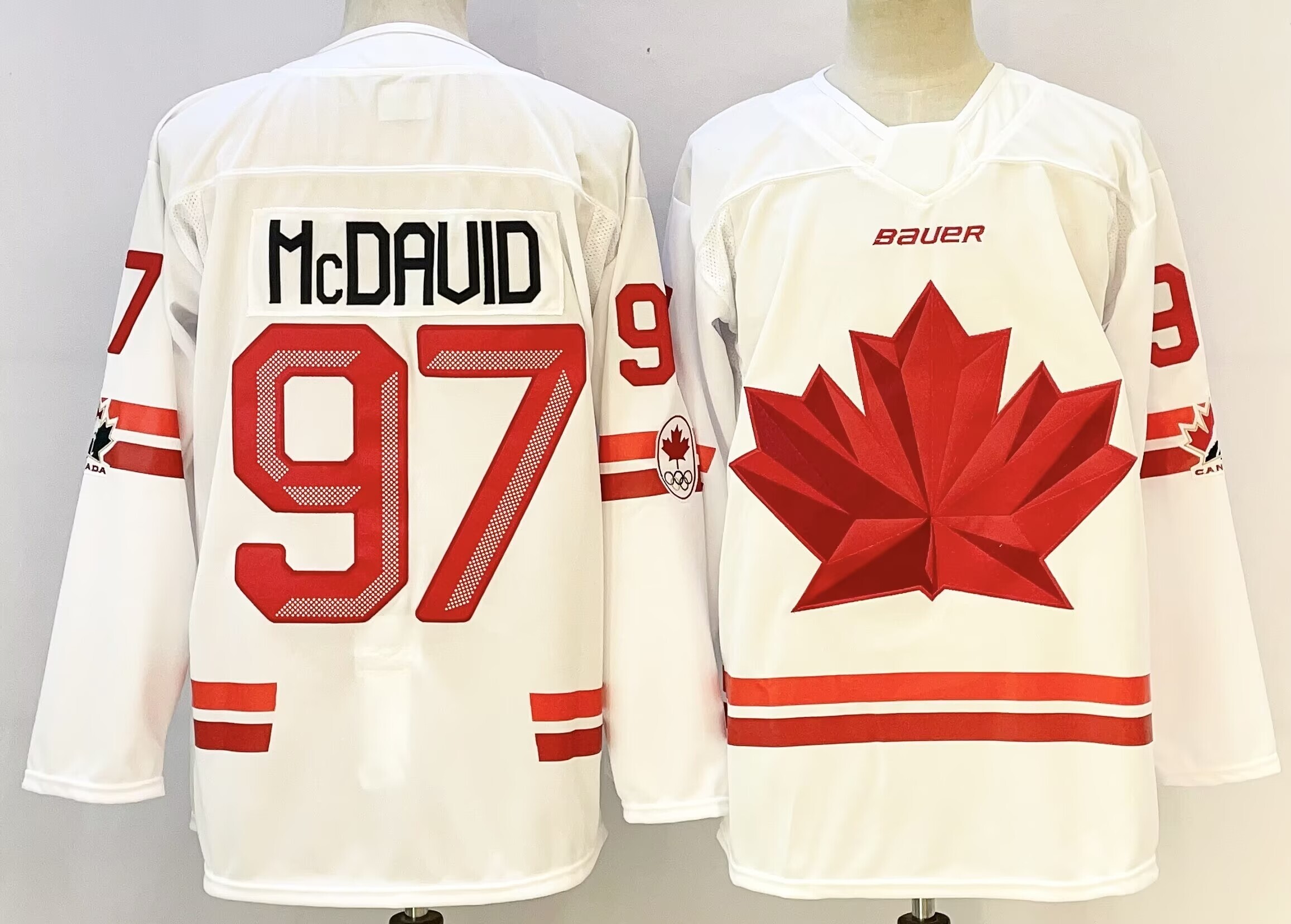 Men Canada Olympic #97 Mcdavid White adidas 2026 NHL  jersey->new england patriots->NFL Jersey